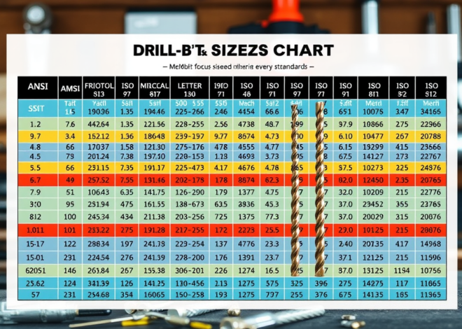 Drill Bits Sizes Chart: ANSI & ISO Metric Standards Easy Explained