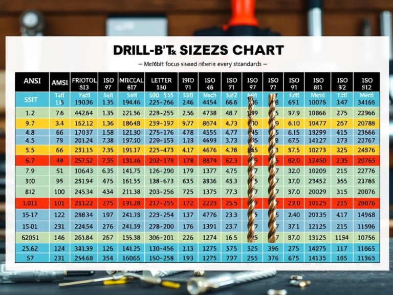 Drill Bits Sizes Chart ANSI & ISO Metric Standards Easy Explained